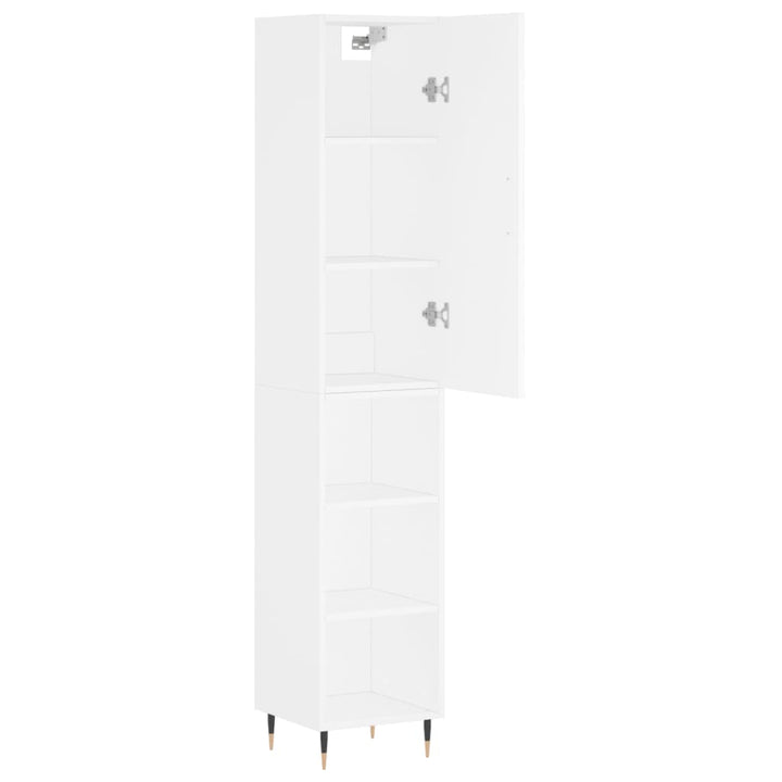 skab 34,5x34x180 cm konstrueret træ hvid
