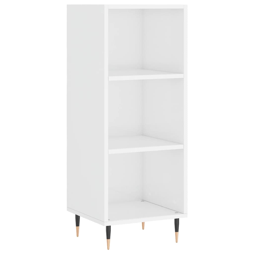 skab 34,5x34x180 cm konstrueret træ hvid højglans