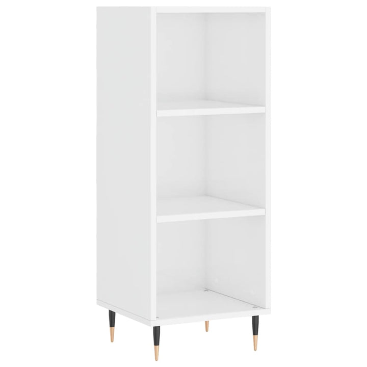 skab 34,5x34x180 cm konstrueret træ hvid højglans