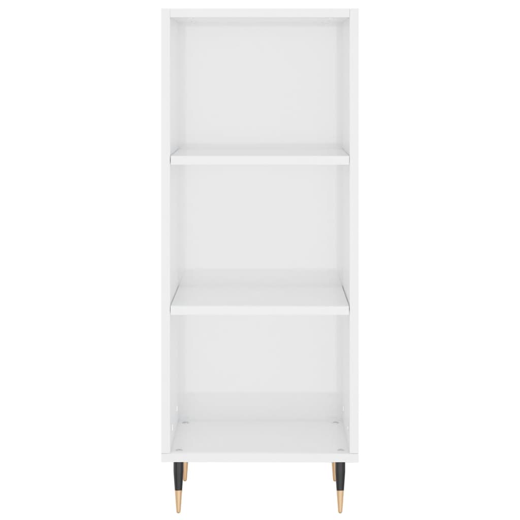 skab 34,5x34x180 cm konstrueret træ hvid højglans