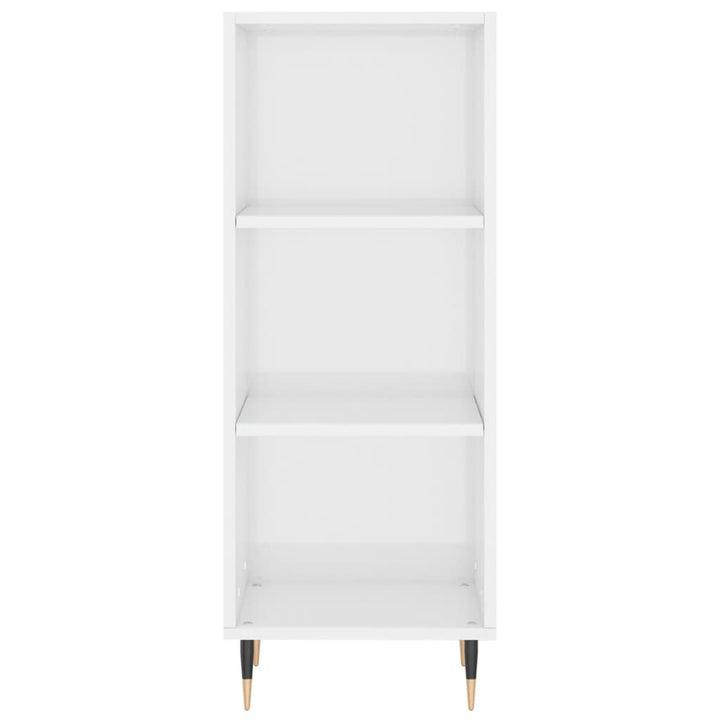 skab 34,5x34x180 cm konstrueret træ hvid højglans