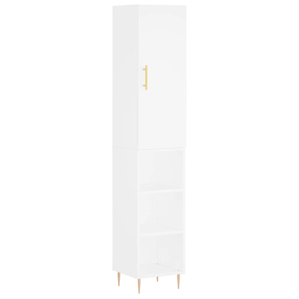 skab 34,5x34x180 cm konstrueret træ hvid
