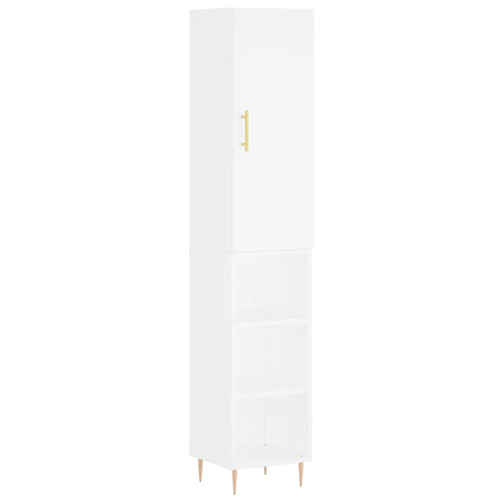 skab 34,5x34x180 cm konstrueret træ hvid