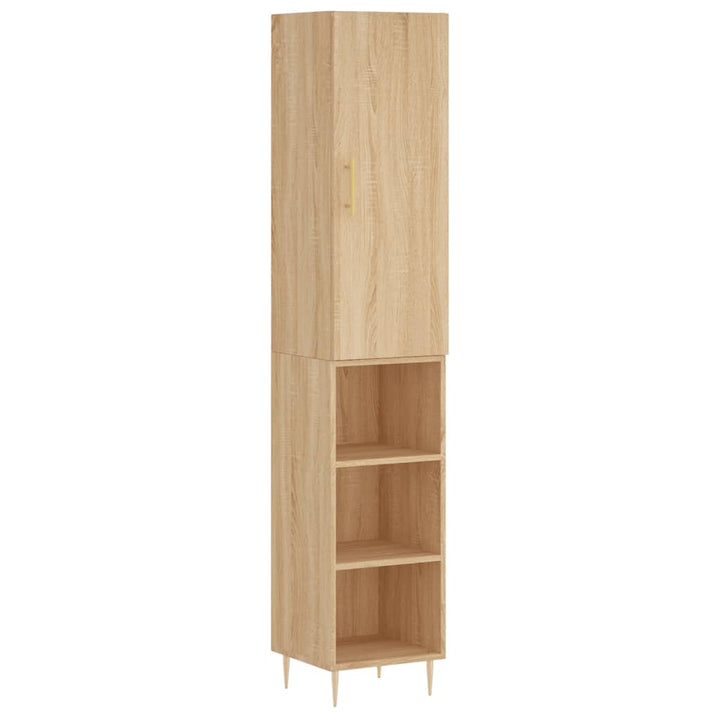 skab 34,5x34x180 cm konstrueret træ sonoma-eg