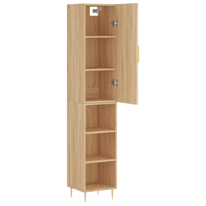 skab 34,5x34x180 cm konstrueret træ sonoma-eg