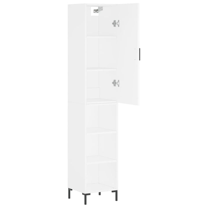 skab 34,5x34x180 cm konstrueret træ hvid