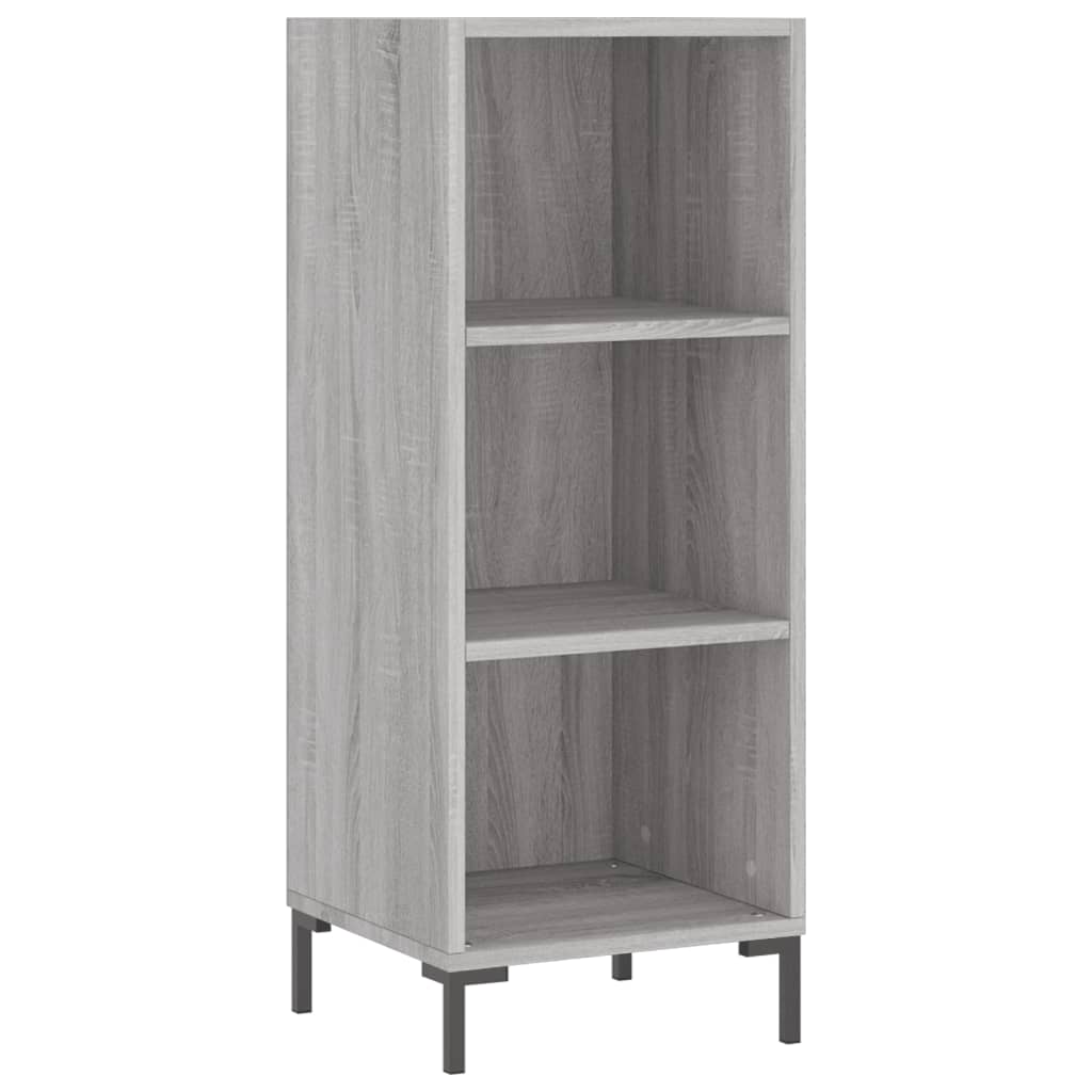 højskab 34,5x34x180 cm konstrueret træ grå sonoma-eg