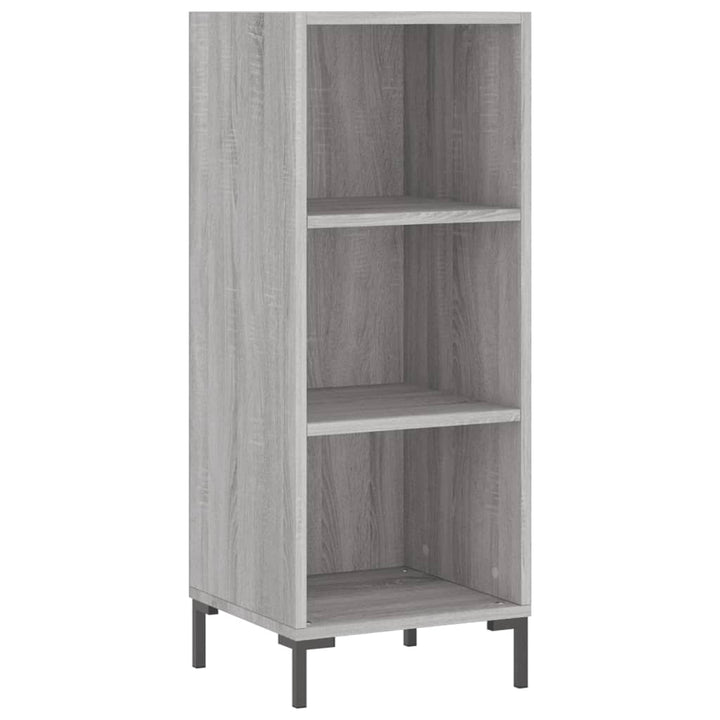 højskab 34,5x34x180 cm konstrueret træ grå sonoma-eg
