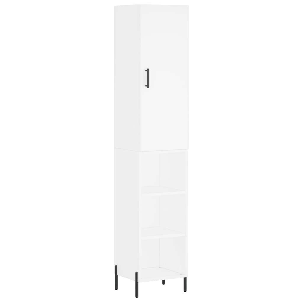skab 34,5x34x180 cm konstrueret træ hvid