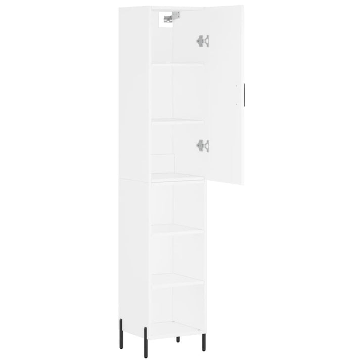 skab 34,5x34x180 cm konstrueret træ hvid