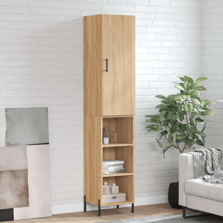skab 34,5x34x180 cm konstrueret træ sonoma-eg