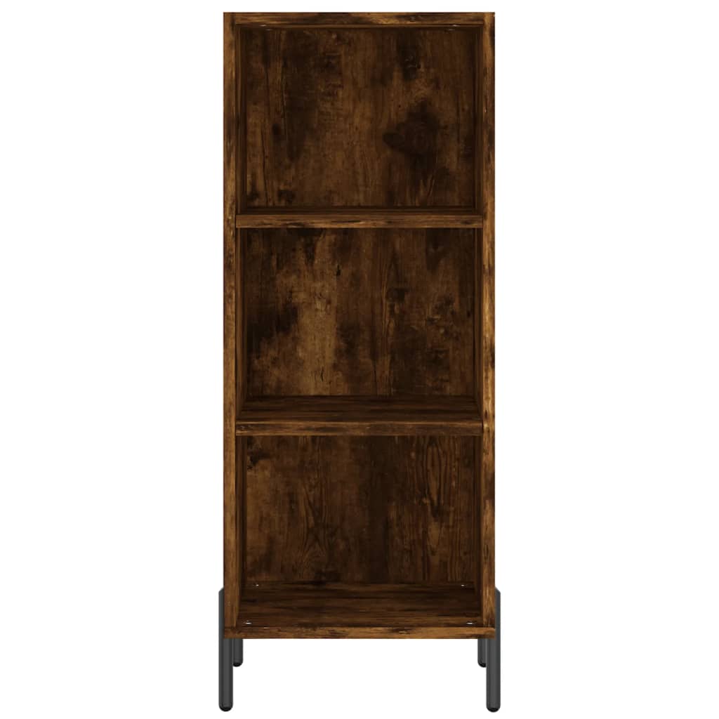 skab 34,5x34x180 cm konstrueret træ røget egetræ