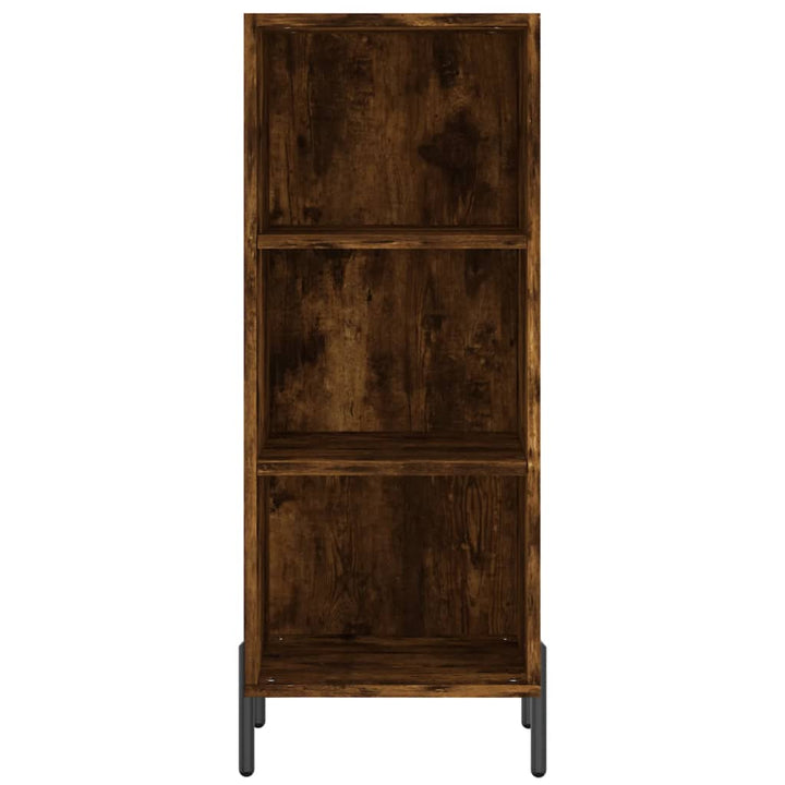 skab 34,5x34x180 cm konstrueret træ røget egetræ