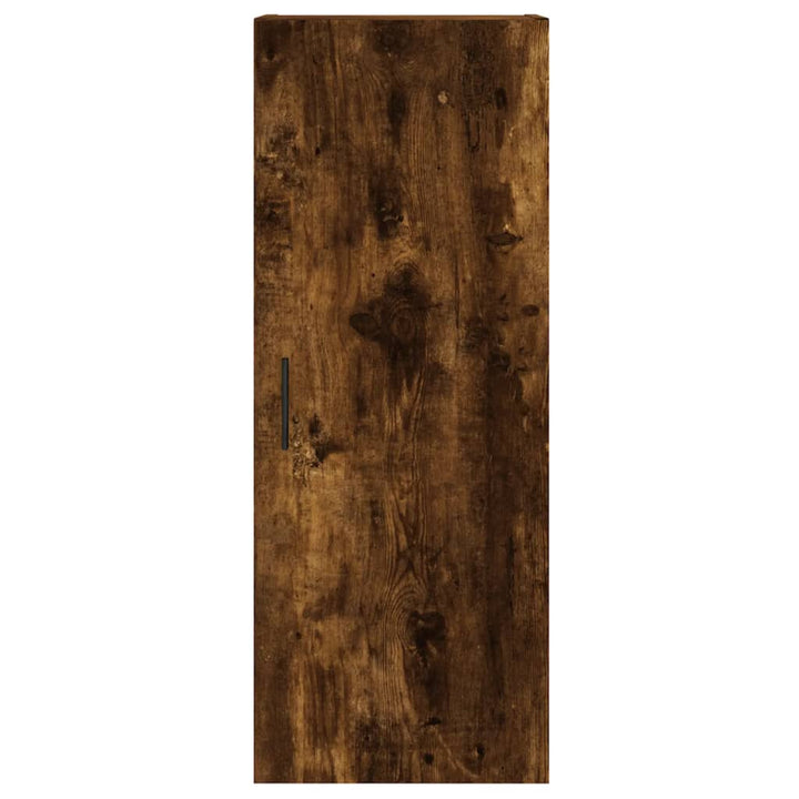 skab 34,5x34x180 cm konstrueret træ røget egetræ