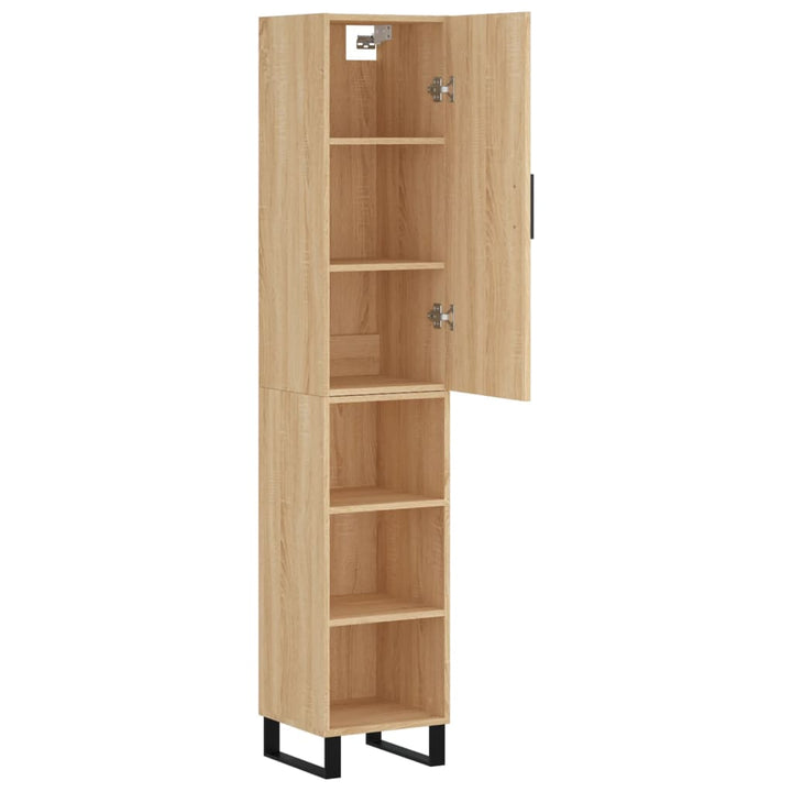 skab 34,5x34x180 cm konstrueret træ sonoma-eg