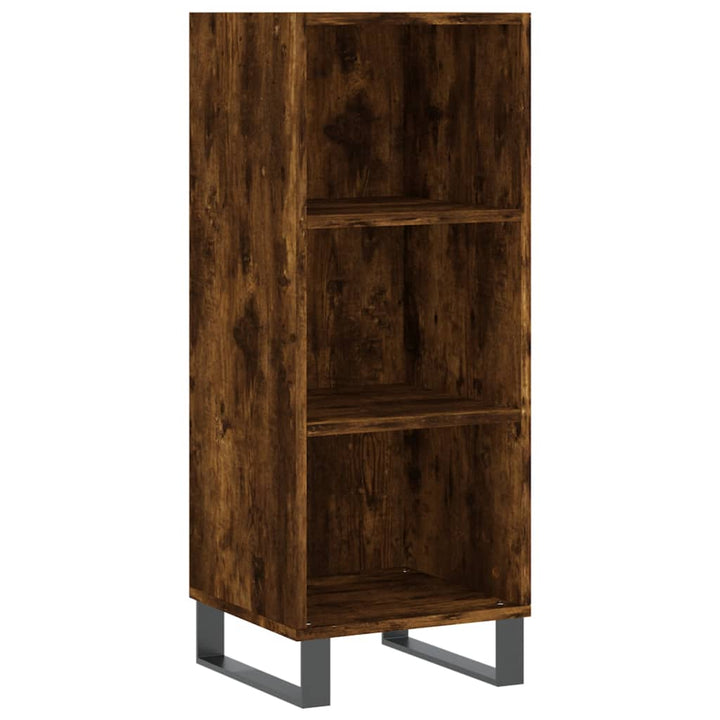 skab 34,5x34x180 cm konstrueret træ røget egetræ