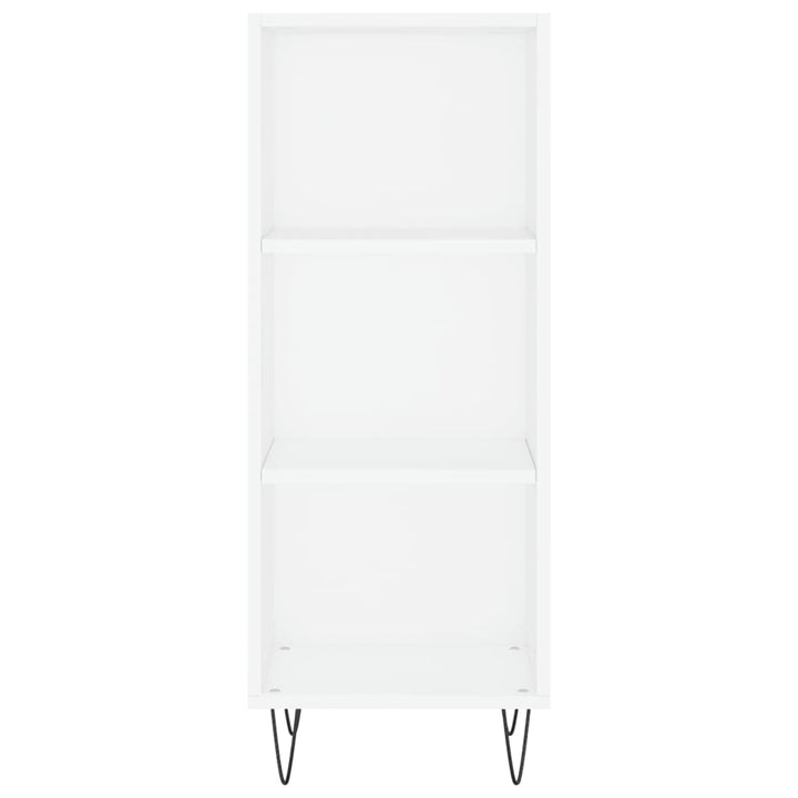 skab 34,5x34x180 cm konstrueret træ hvid