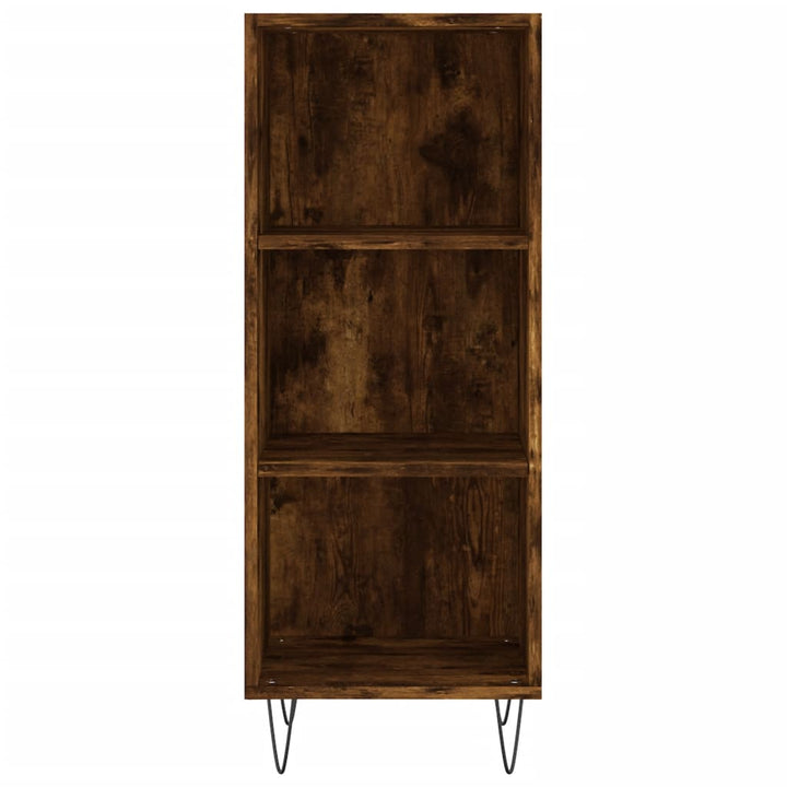 skab 34,5x34x180 cm konstrueret træ røget egetræ
