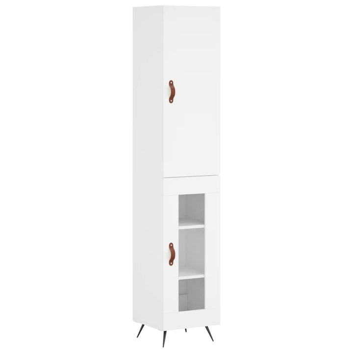 skab 34,5x34x180 cm konstrueret træ hvid