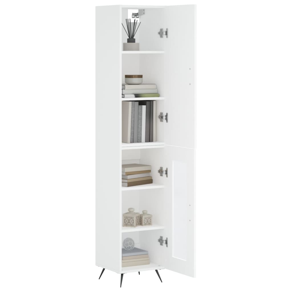 skab 34,5x34x180 cm konstrueret træ hvid