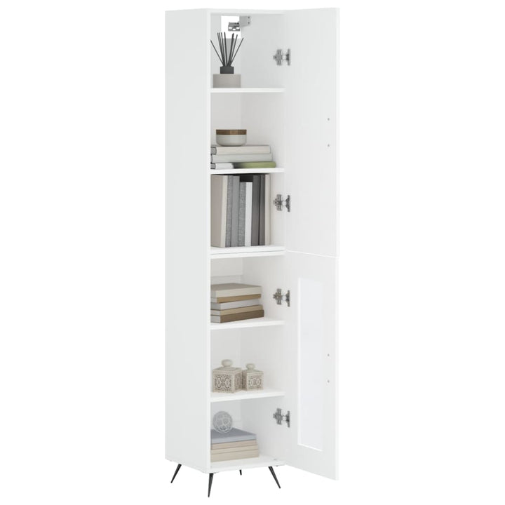skab 34,5x34x180 cm konstrueret træ hvid