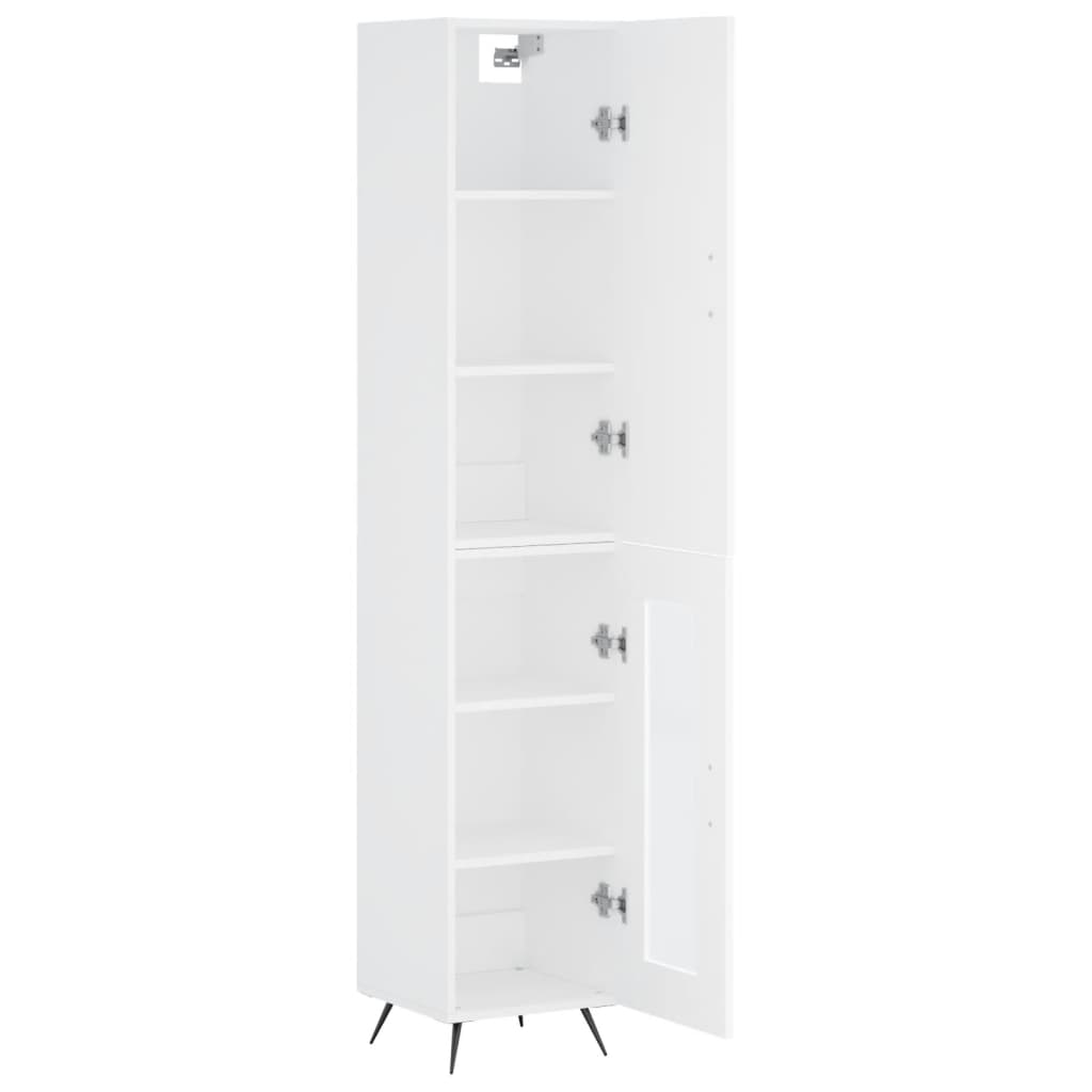 skab 34,5x34x180 cm konstrueret træ hvid