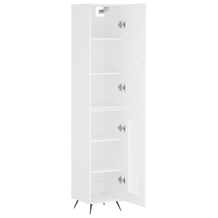 skab 34,5x34x180 cm konstrueret træ hvid