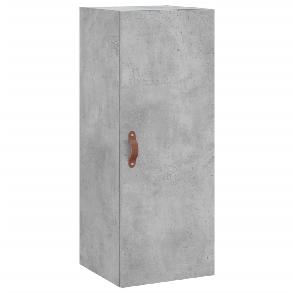 skab 34,5x34x180 cm konstrueret træ betongrå