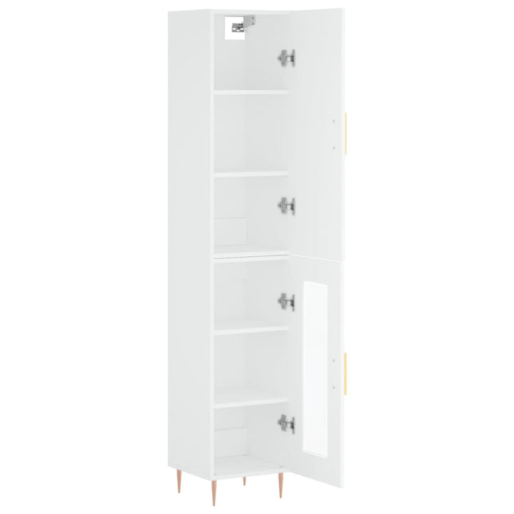 skab 34,5x34x180 cm konstrueret træ hvid