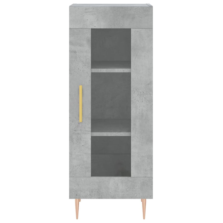 skab 34,5x34x180 cm konstrueret træ betongrå