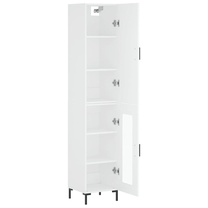 skab 34,5x34x180 cm konstrueret træ hvid