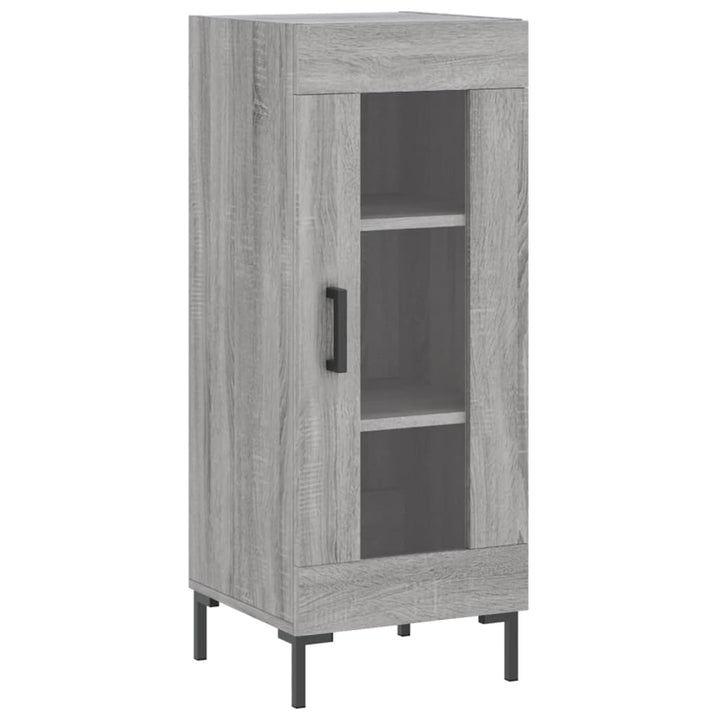 højskab 34,5x34x180 cm konstrueret træ grå sonoma-eg