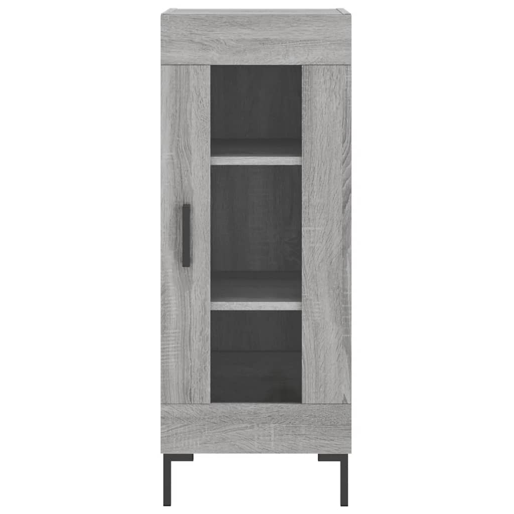 højskab 34,5x34x180 cm konstrueret træ grå sonoma-eg