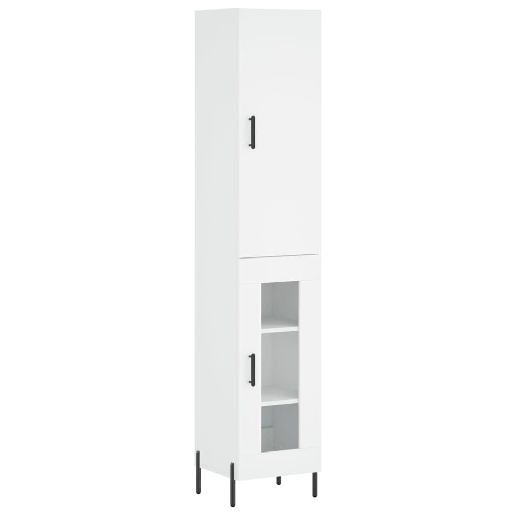 skab 34,5x34x180 cm konstrueret træ hvid