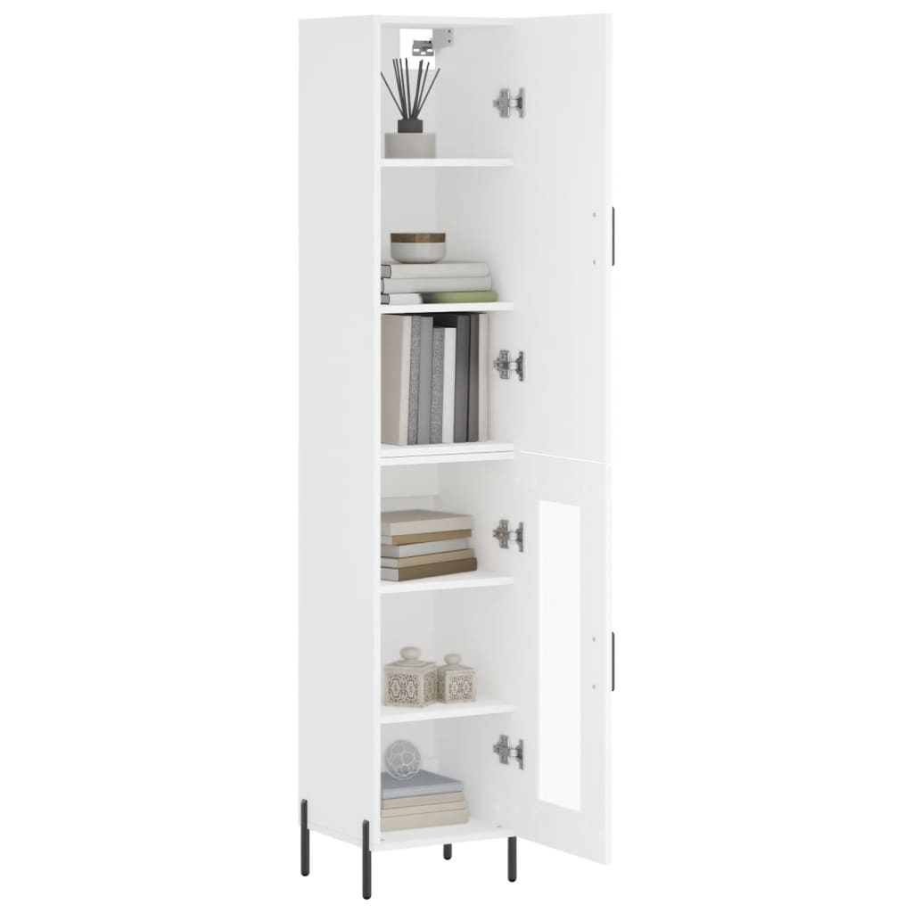 skab 34,5x34x180 cm konstrueret træ hvid