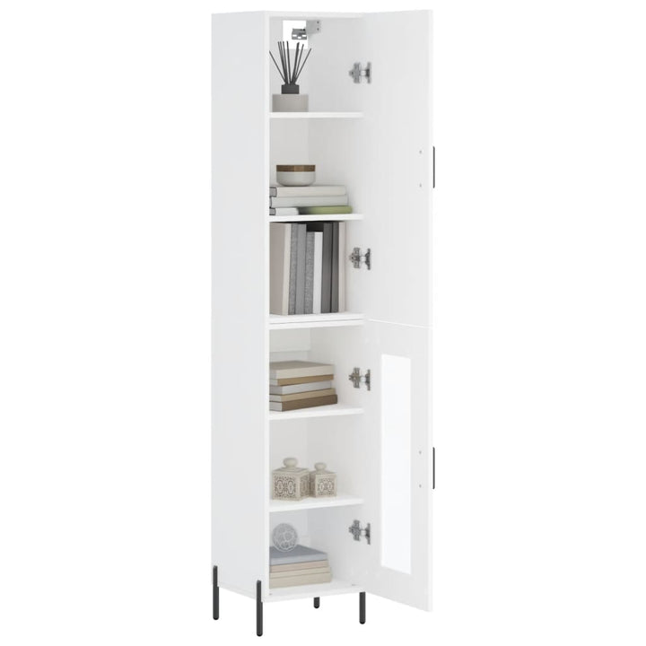 skab 34,5x34x180 cm konstrueret træ hvid