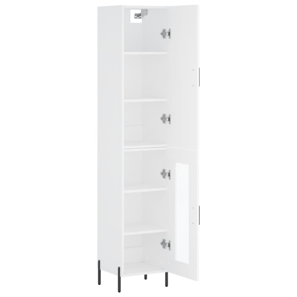 skab 34,5x34x180 cm konstrueret træ hvid