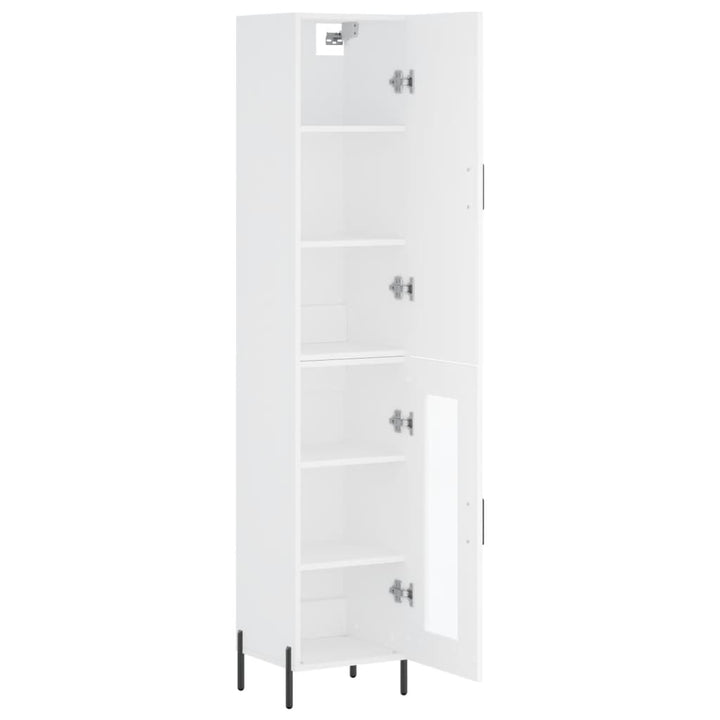 skab 34,5x34x180 cm konstrueret træ hvid