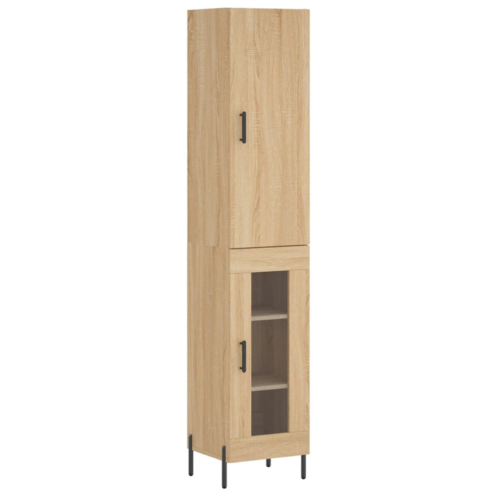 skab 34,5x34x180 cm konstrueret træ sonoma-eg