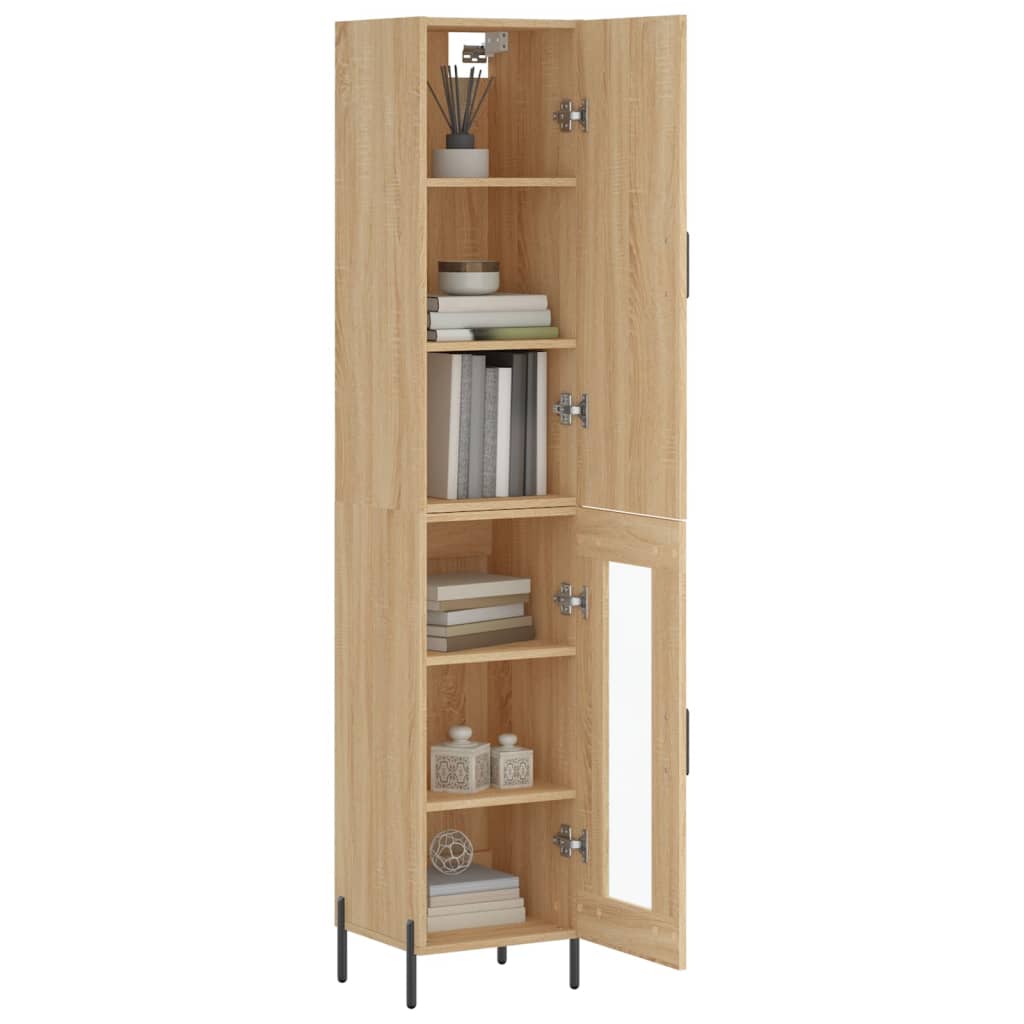 skab 34,5x34x180 cm konstrueret træ sonoma-eg