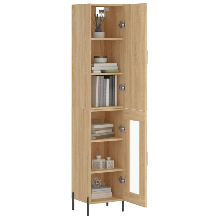 skab 34,5x34x180 cm konstrueret træ sonoma-eg