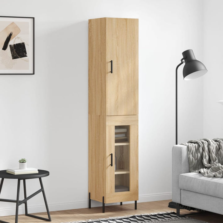 skab 34,5x34x180 cm konstrueret træ sonoma-eg
