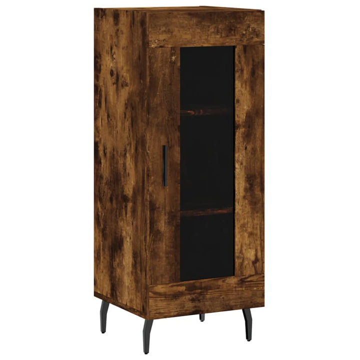 skab 34,5x34x180 cm konstrueret træ røget egetræ