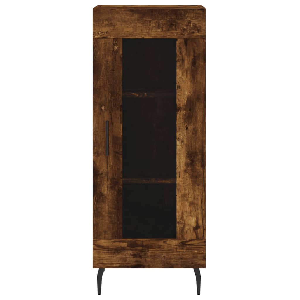 skab 34,5x34x180 cm konstrueret træ røget egetræ