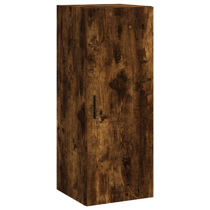 skab 34,5x34x180 cm konstrueret træ røget egetræ
