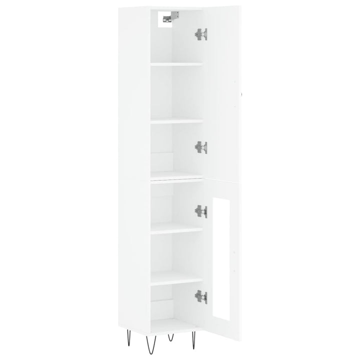 skab 34,5x34x180 cm konstrueret træ hvid