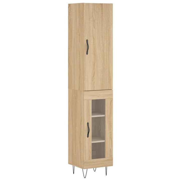 skab 34,5x34x180 cm konstrueret træ sonoma-eg