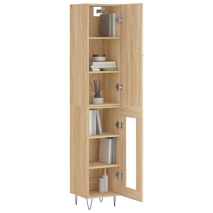 skab 34,5x34x180 cm konstrueret træ sonoma-eg