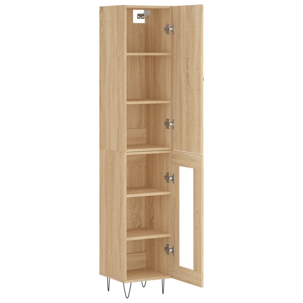 skab 34,5x34x180 cm konstrueret træ sonoma-eg