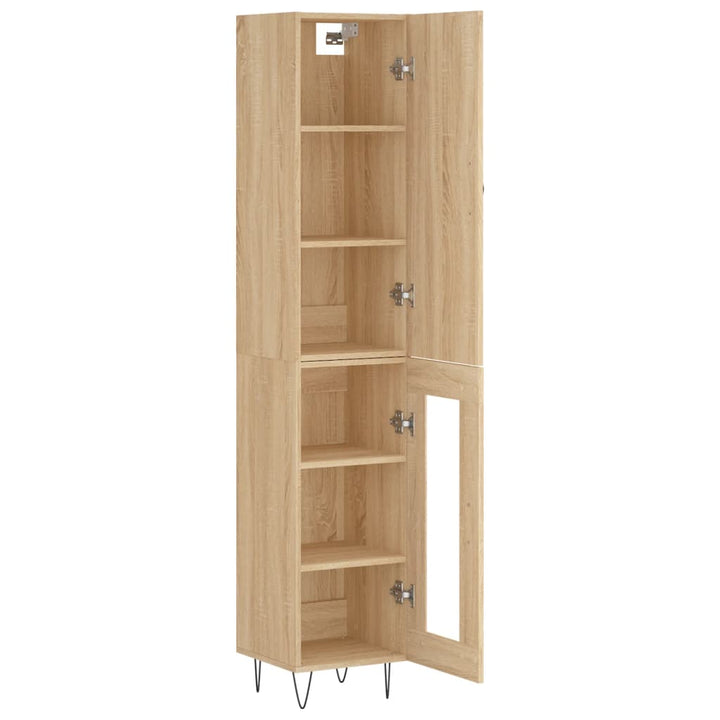 skab 34,5x34x180 cm konstrueret træ sonoma-eg
